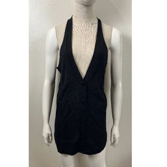 J PARK Sweaters - J PARK BLACK CASHMERE LONG VEST S